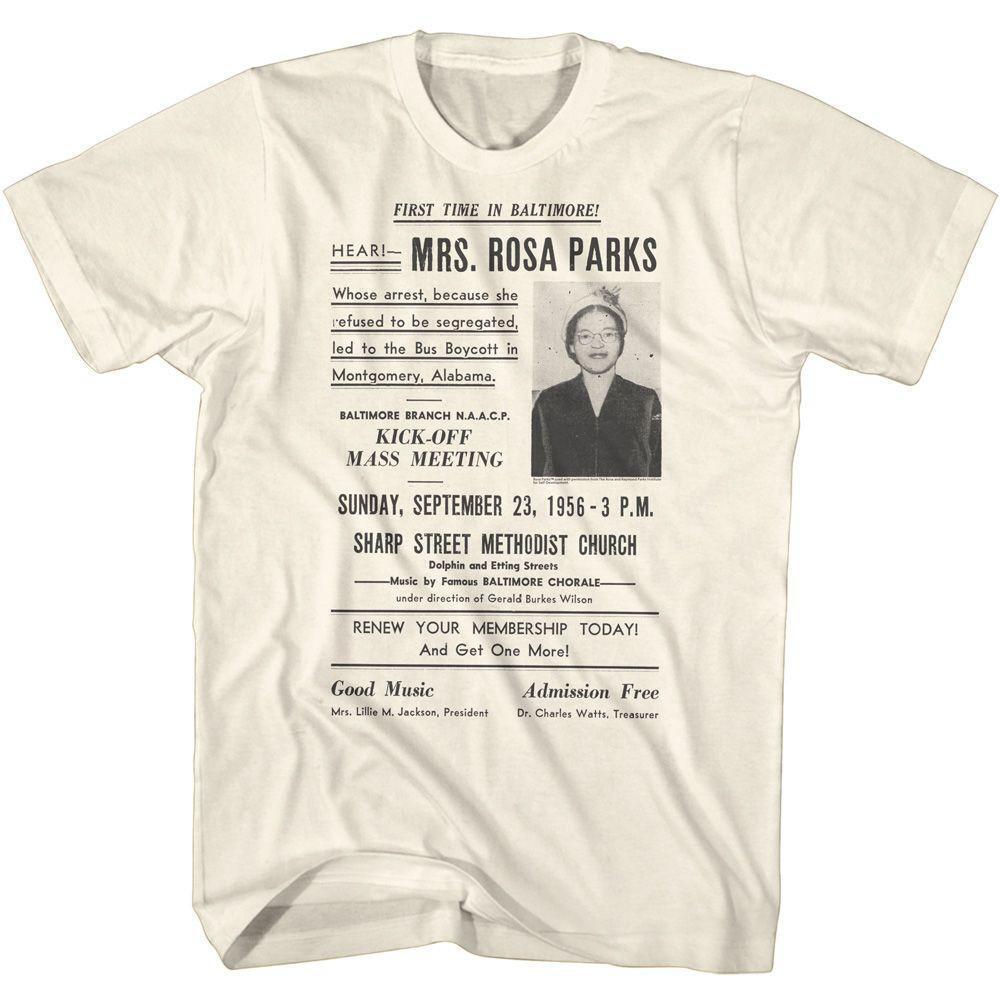 Rosa Parks Meeting Ad Natural T Shirt